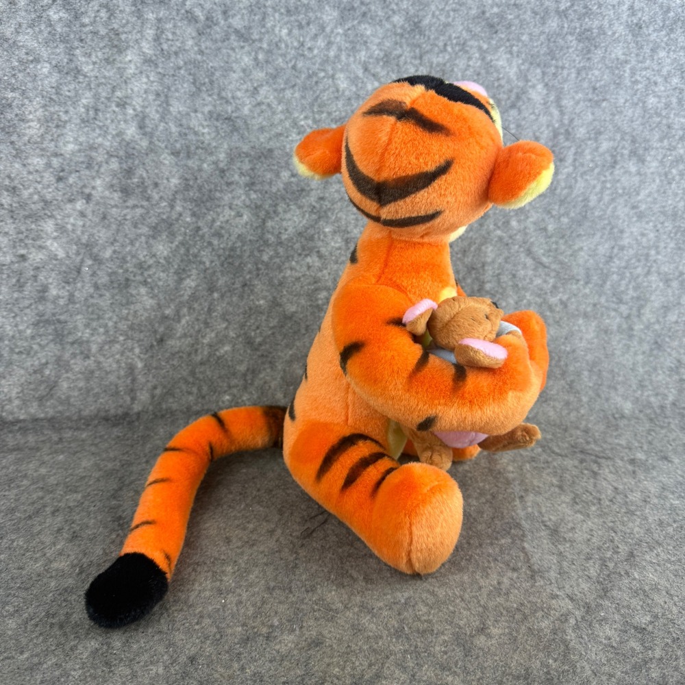 Vintage Applause Disney Winnie the Pooh Tigger Holding Roo Plush Toy 10 in RARE - Picture 4 of 8